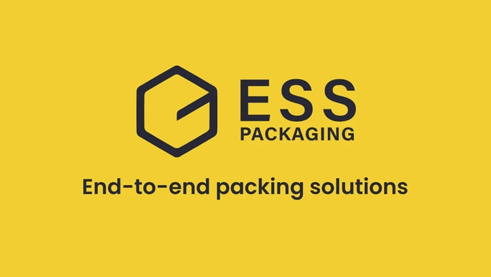 ESS Packaging logo on a yellow background